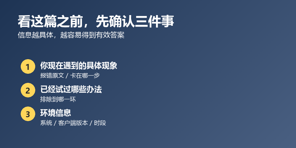 水豚服问题排查三要素示意图